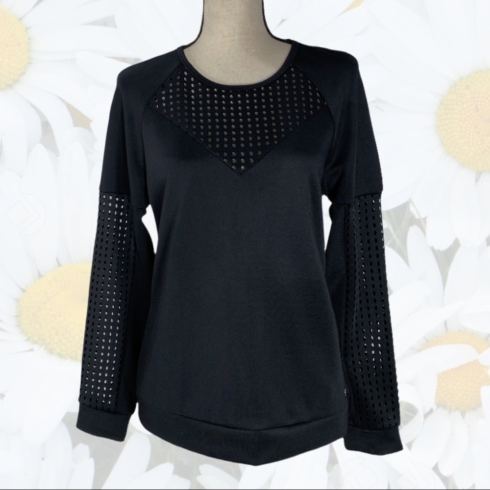 Fabletics Black Tilly Neoprene Dream Sweatshirt